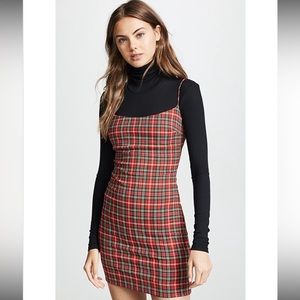 MIAOU Vicki Red Plaid Dress. Size M